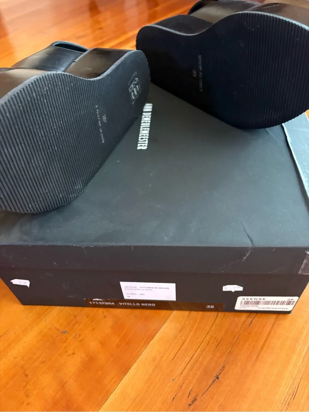 ANN DEMEULEMEESTER Platform Sandals Size 38